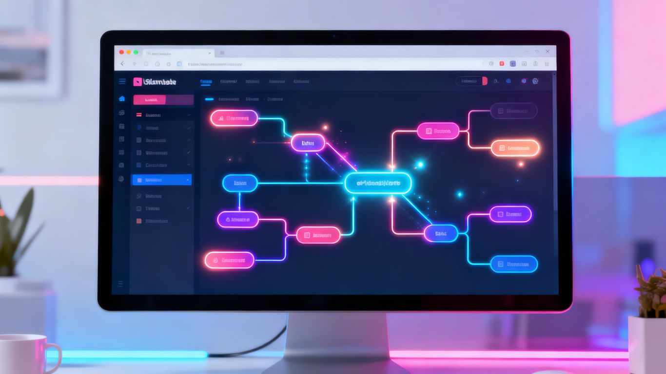 Structure d'un site web sur un écran d'ordinateur
